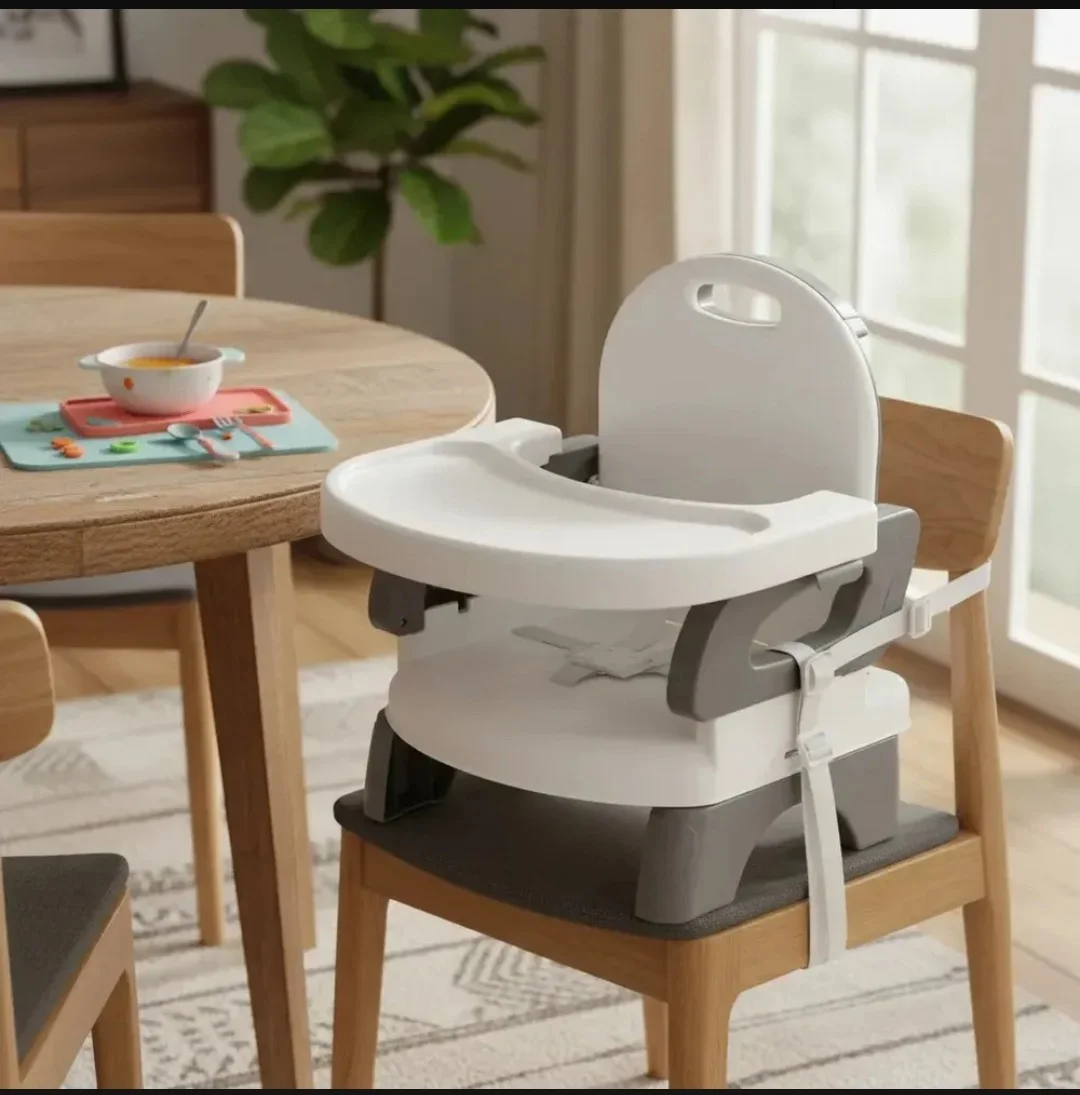 Cadeira De Alimentação infantil Cor Cinza Com Branco,Mastela - 4